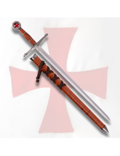 Espada Templaría infantil con vaina marrón (59,2 cm.)