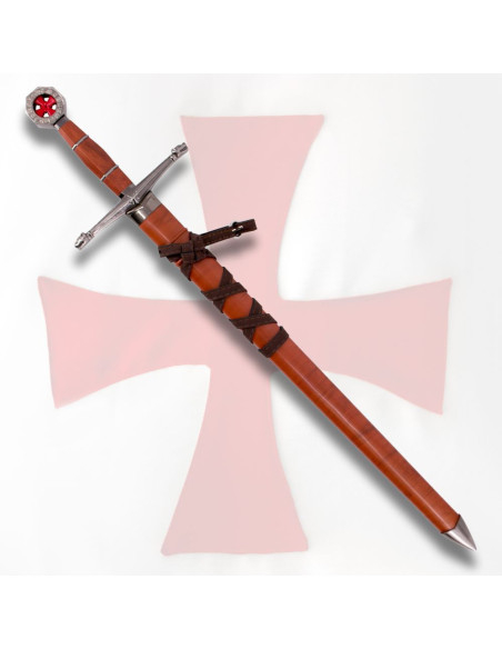 Barns Templarsværd med brun skede...