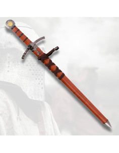 Espada medieval infantil con vaina marrón (59,2 cm.) 2