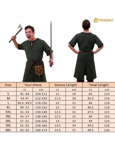 Túnica medieval en algodón hombre...