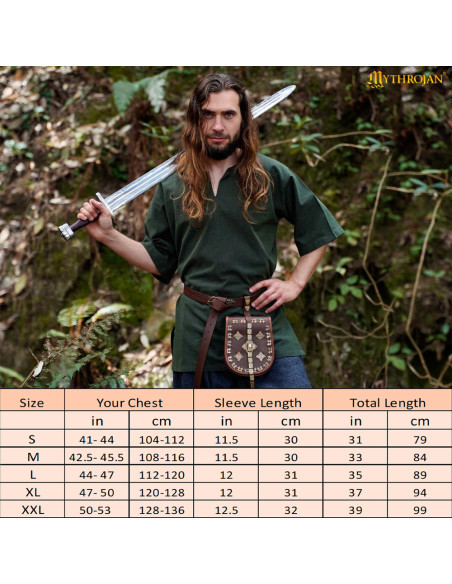 Túnica vikinga corta en algodón...