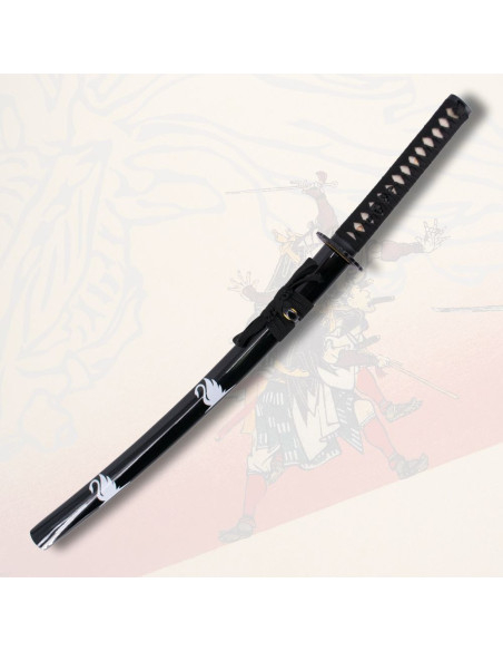 Funktionales Wakizashi mit schwarzer,...