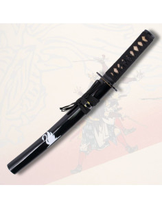 Tanto funcional vaina negra decorada Cisne (103,5 cm.) 2