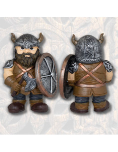 Viking figur af harpiks med økse og skjold (10,5 cm.)