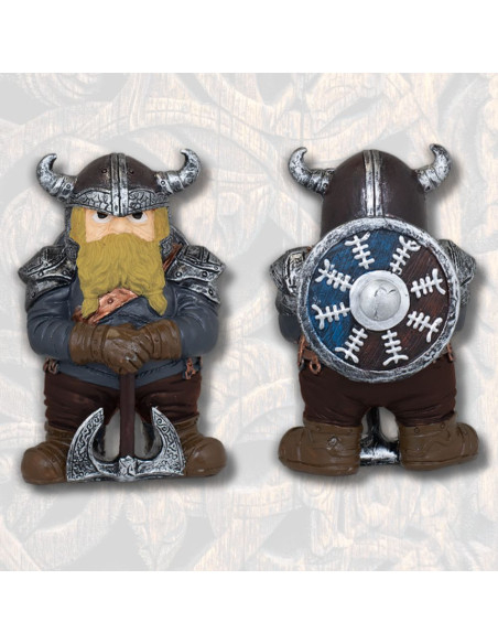 Vikingfiguur van hars met dubbele...