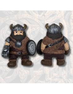 Viking figur af harpiks med skjold (10,5 cm.)