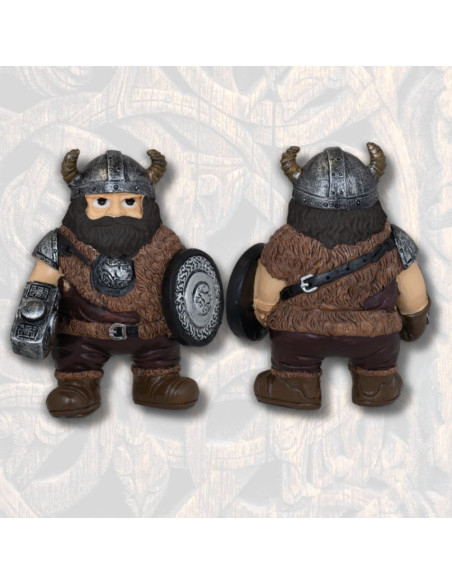 Viking figur af harpiks med skjold...