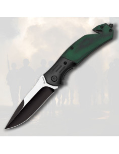 Navaja de rescate Albainox Stamina verde (19,6 cm.)