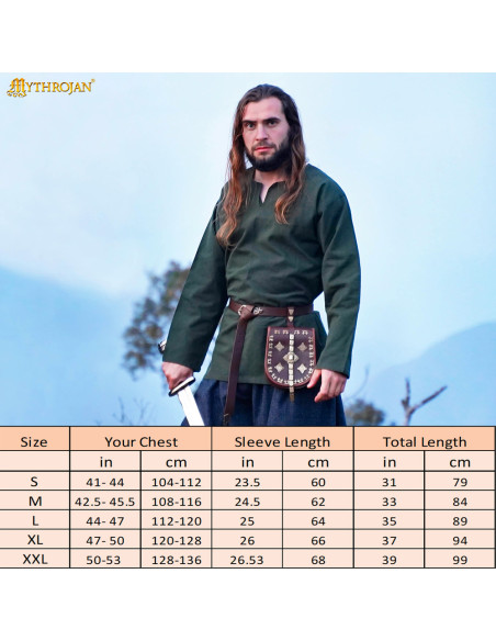 Viking tuniek met lange mouwen model...