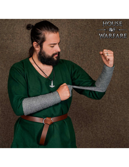 Brazalete vikingo en lana, color gris