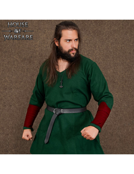 Viking armband van wol, bordeauxkleurig