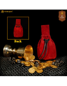 Mittelalterliche Tasche für Reenactor - rote Farbe 2