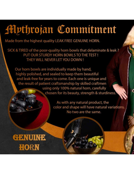 Set 2 cuencos medievales en asta de...