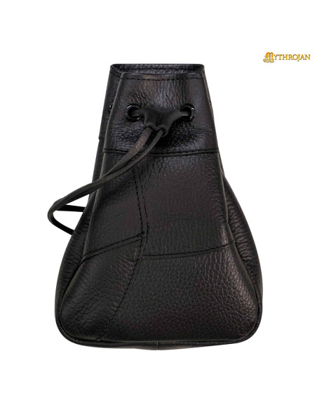 Mittelalterliche Almosenbörse, schwarz