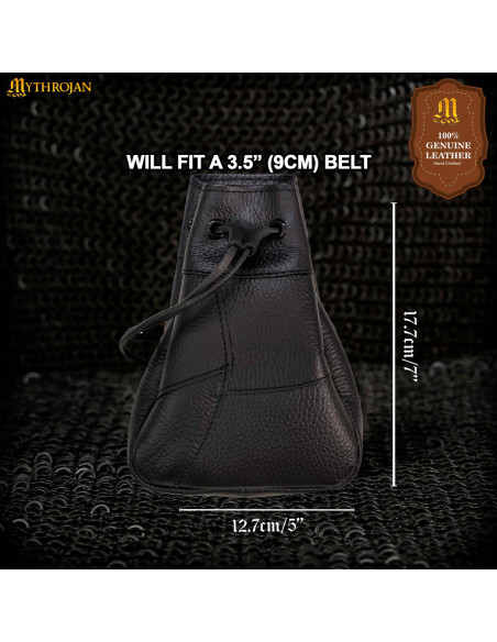 Medieval limosneretaske, sort