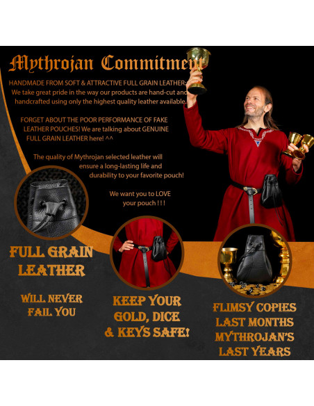 Bolsita medieval limosnera, color negro