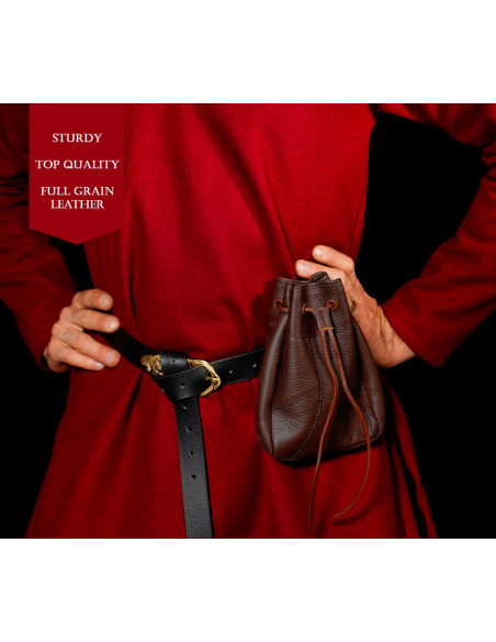 Mittelalterliche Geldtasche, braun