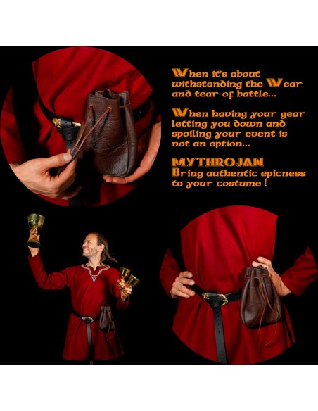 Mittelalterliche Geldtasche, braun