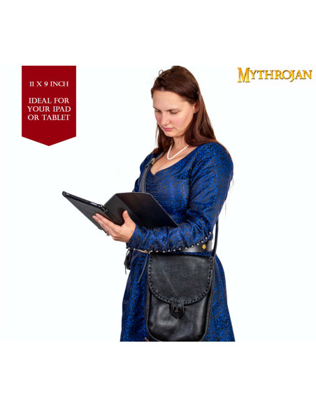 Bolsa bandolera medieval cuero, color...