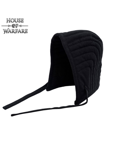 Middeleeuwse gewatteerde kap, zwart