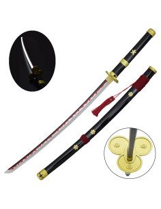 Katana Enma de Zoro fuego de One Piece con luz