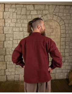 Medievales Bartold Hemd in burgunderrot 2