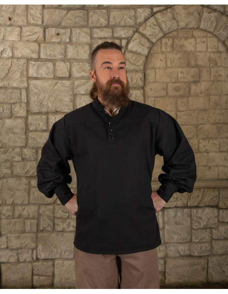 Camisa Medieval Bartold en color negra