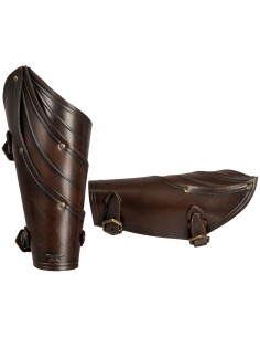 Middeleeuwse leren armbanden model Lilith, kleur bruin 2