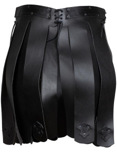 Middeleeuwse leren rok model Lilith, zwarte kleur 2