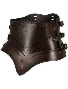 Middeleeuwse leren korset model Lilith, kleur bruin