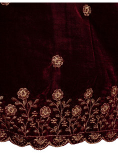 Pañuelo medieval decorado modelo Jasmin, color marrón 2