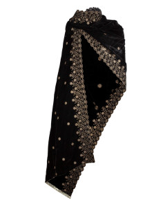 Pañuelo medieval decorado modelo Jasmin, color negro