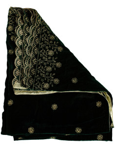 Pañuelo medieval decorado modelo Jasmin, color verde 2