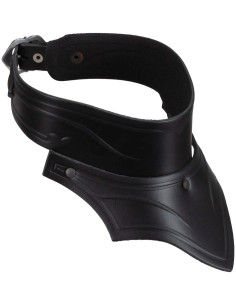 Middeleeuwse leren halsband model Lilith, zwarte kleur