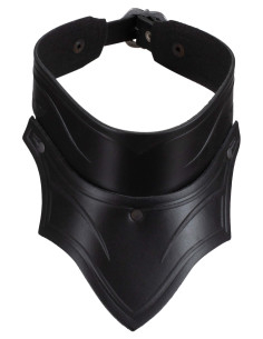 Middeleeuwse leren halsband model Lilith, zwarte kleur 2