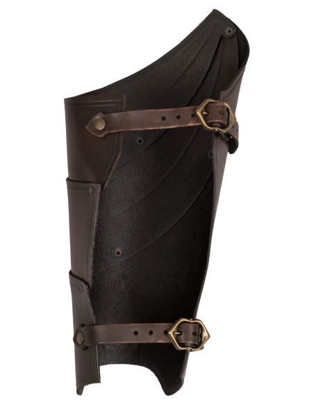 Medievale Beinschützer aus Leder...