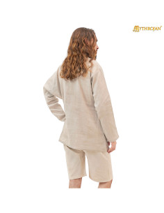 Túnica medieval corta modelo Caius, color natural 2