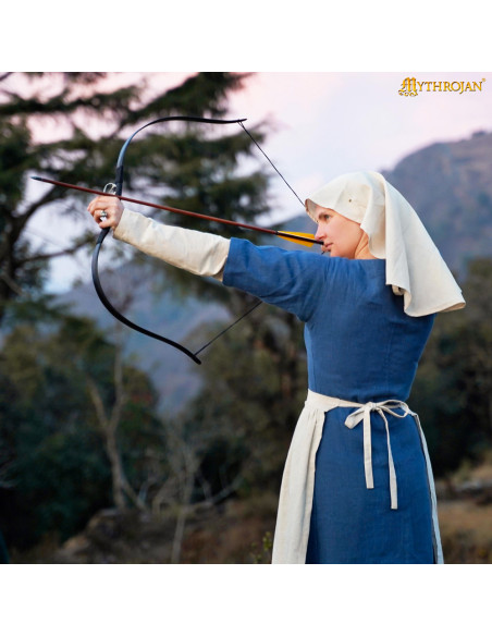 Medievaler Schleier aus Leinen und...