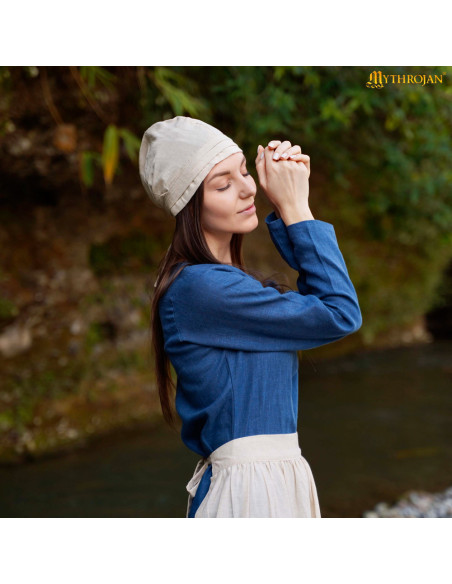Gorro medieval lino y algodón modelo...