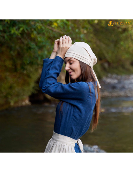 Middeleeuws hoedje van linnen en...