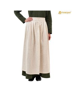 Delantal medieval siglos XIV-XV, color natural