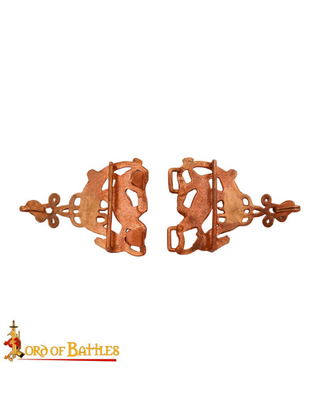 Bronzefarvet keltisk kappeklips,... Bronzefarvet keltisk kappeklips,...