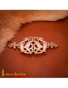 Cloak closure in bronze, model deer 2