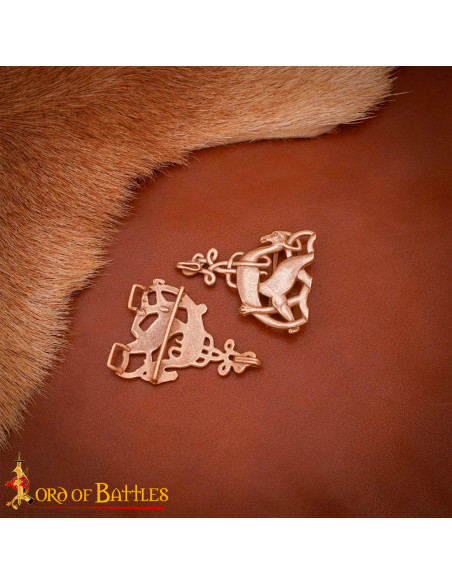 Cloak closure in bronze, model deer Cloak closure in bronze, model deer