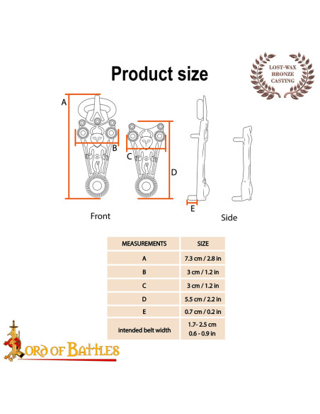 Keltische gesp in brons voor...