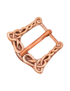 Hebilla clasica en bronce con adornos celtas