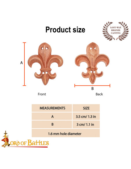 Bronzen Fleur de Lis ornament voor...