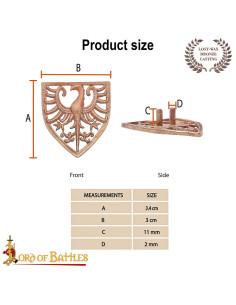 Wappen-Adler aus Bronze für Gürtel 2