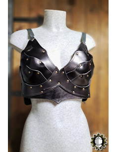 Mittelalterliches Leder-Corsett Modell Senua, schwarz