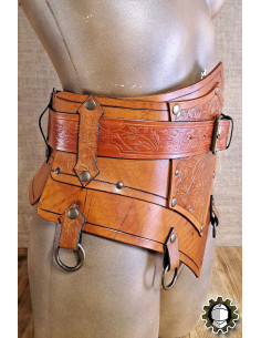 Mittelalterlicher Leder-Corsage mit Gürtel Modell Senua,... 2